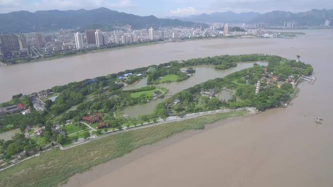 温州江心屿 文昌路 温州大桥 瓯海大道