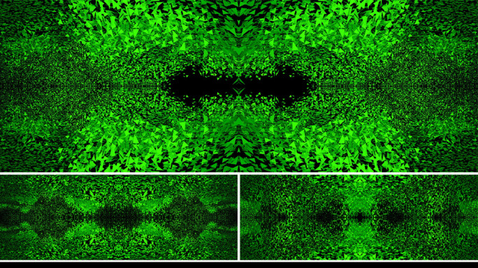 【宽屏时尚背景】绿色粒子幻影碎片纷乱春意