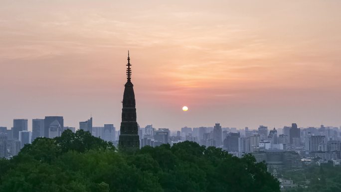 宝石山日出