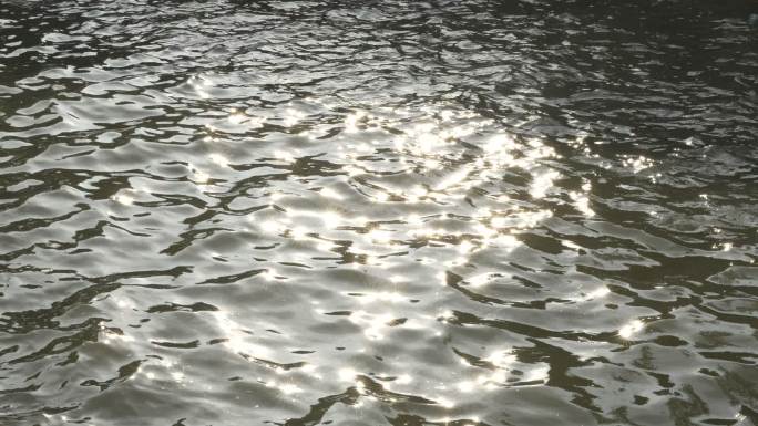 原创波光粼粼唯美水面阳光湖面海面阳光
