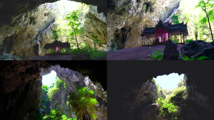 泰国三百峰洞穴寺庙实拍4K