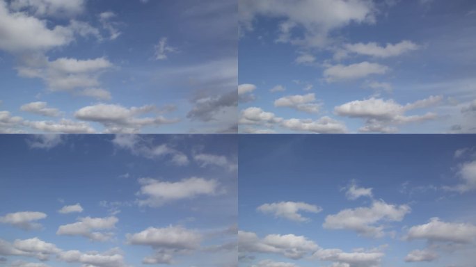 蓝天白云天空风吹云动多云天气淡淡的白云