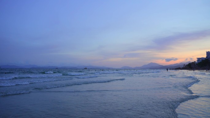 深圳 海浪 海边日落