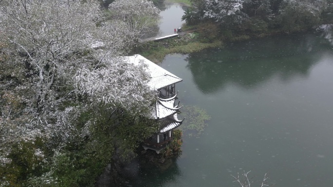 杭州西湖浴鹄湾冬季景观