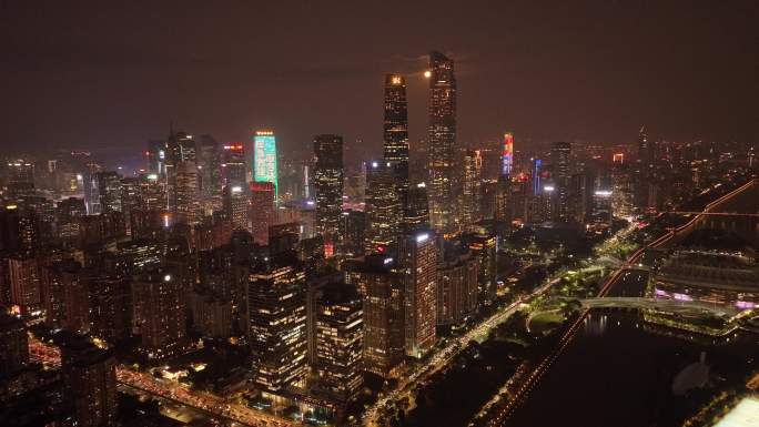 广州珠江新城夜景