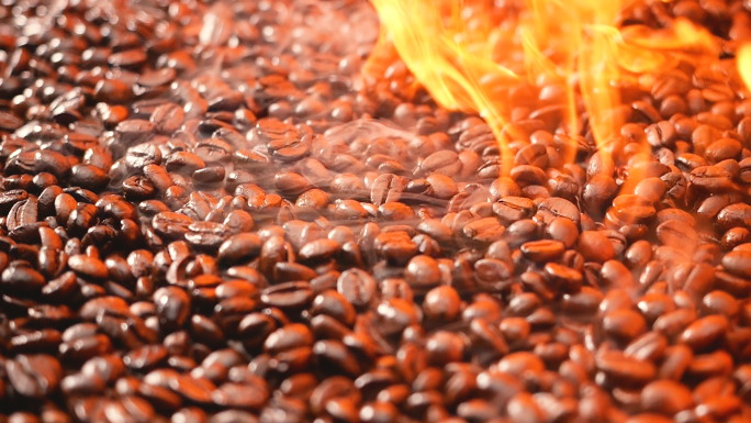 火焰烘烤咖啡豆喝咖啡