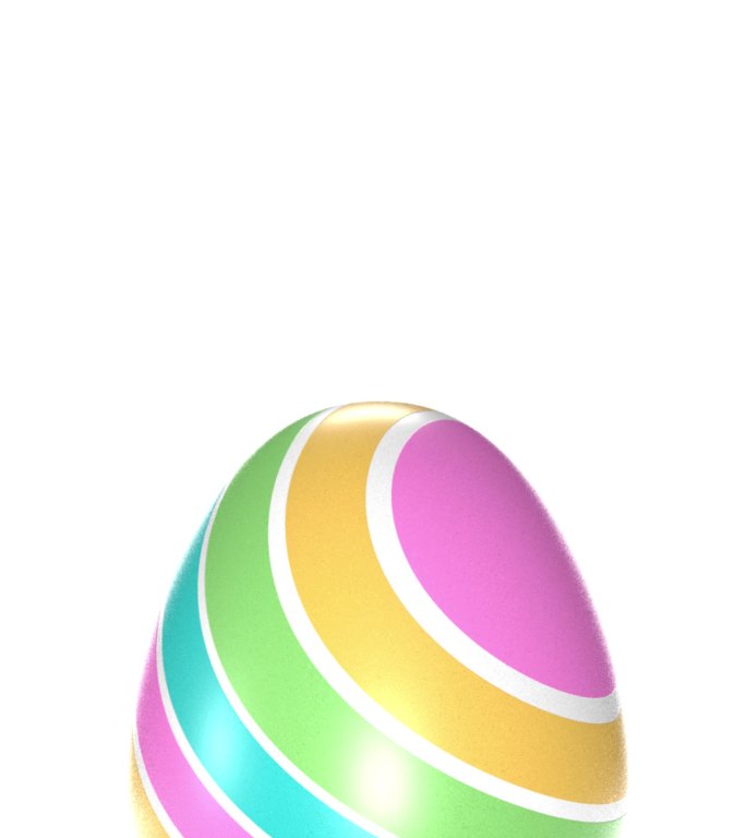 彩色装饰复活节彩蛋以4K分辨率隔离在白色背景上