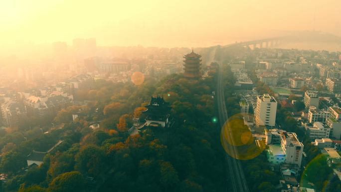 武汉黄鹤楼鸟瞰图黄鹤楼