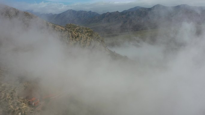 贺兰山 云层  天外天 云移动 云海