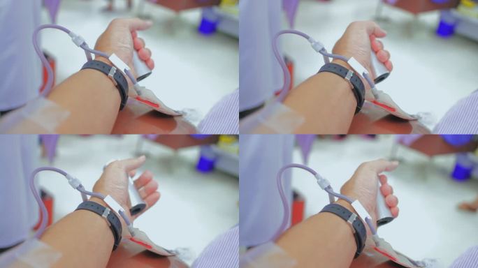 献血，特写医院化验室检验科抽血体检