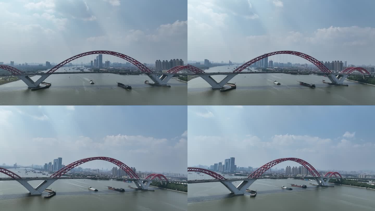 广州沙溪大桥航拍
