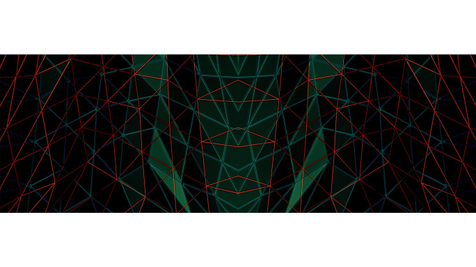 【宽屏时尚背景】红绿炫酷分割线条几何镜像