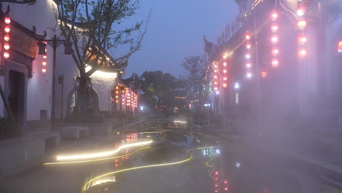 义乌佛堂古街夜景