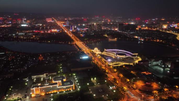 朔州市航拍夜景4k 60