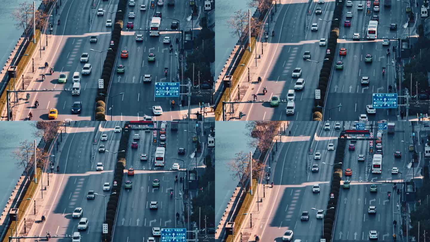 西安南门城市车流桥
