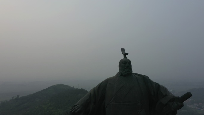 航拍 永城 大汉雄风 巨型刘邦雕像