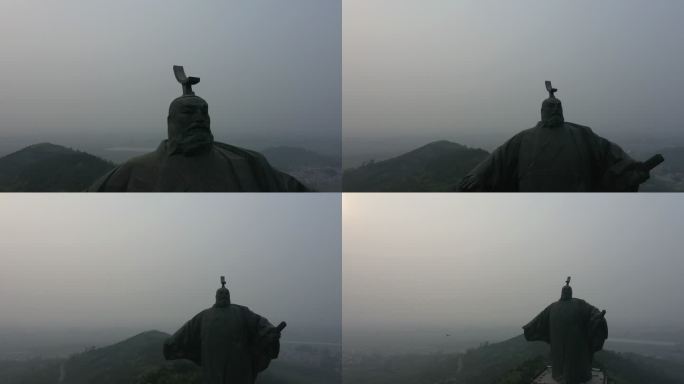 航拍 永城 大汉雄风 巨型刘邦雕像