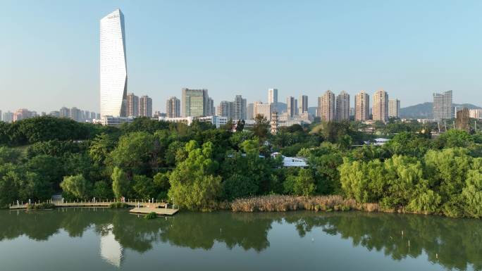 深圳华侨城湿地公园航拍