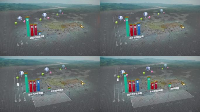 企业存款报表数据柱状图c4d工程