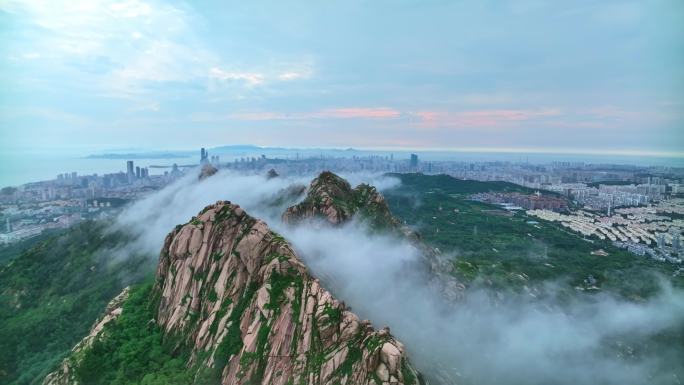 青岛大景浮山望市南4K