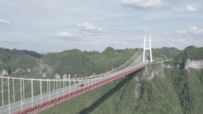 湖南湘西矮寨大桥4K航拍（log未调色）