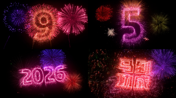 2026马年元旦10秒跨年烟花倒计时