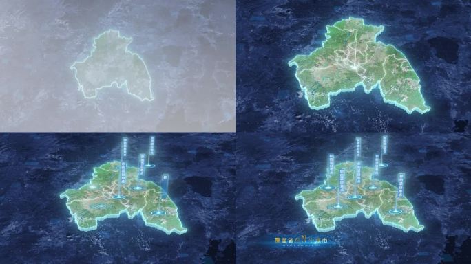 牡丹江市地图-云雾俯冲勾勒轮廓