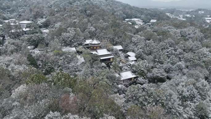 杭州西湖三台山雪景