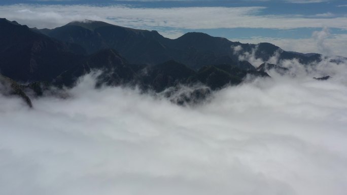 贺兰山 云海奇观 云层之上 云移动 云海