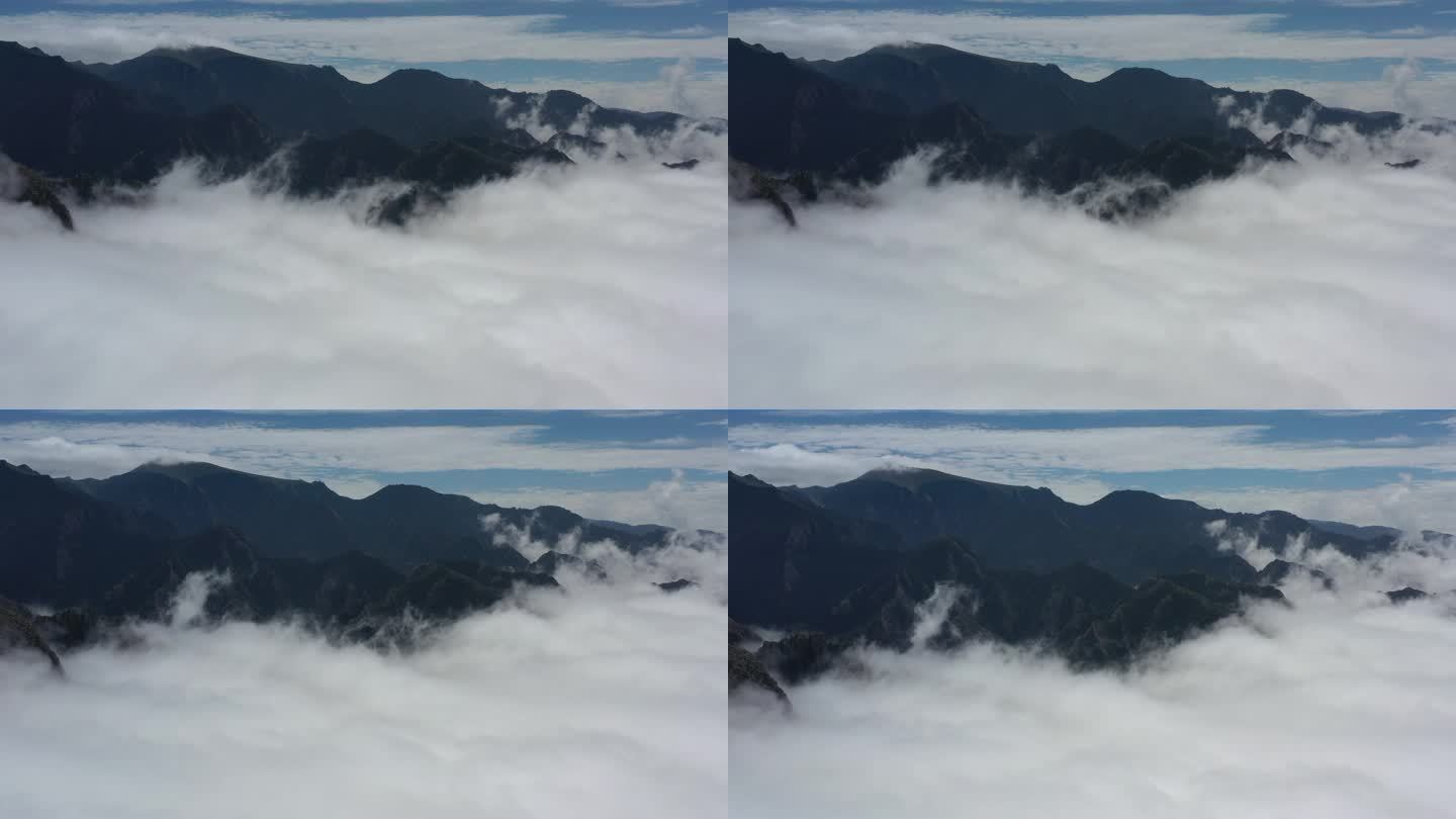 贺兰山 云海奇观 云层之上 云移动 云海