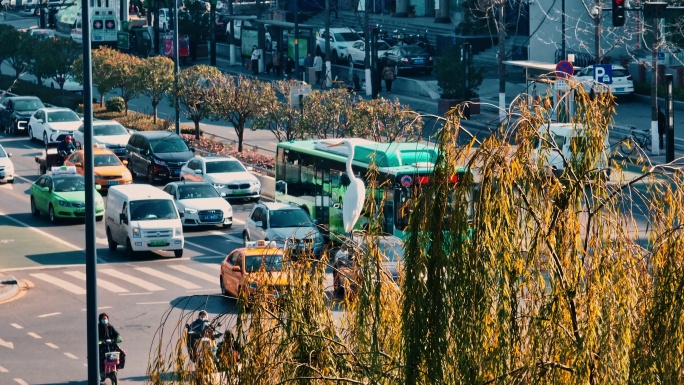 西安南门城市车流桥