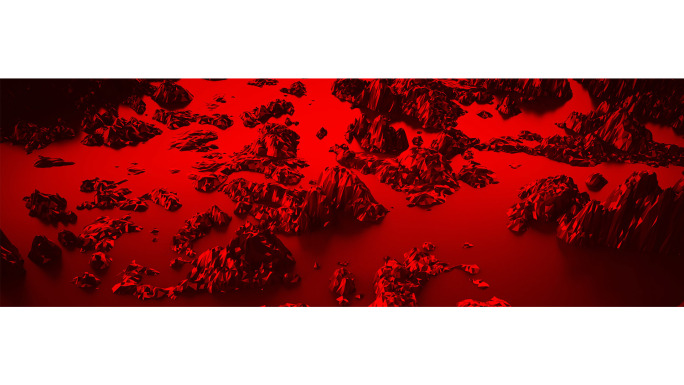 【宽屏时尚背景】红黑山形地貌虚拟世界旋转