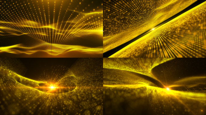 金色粒子空间视频素材