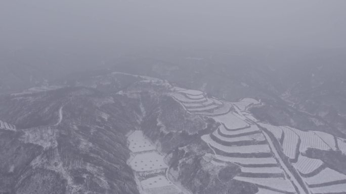 平凡的世界陕北雪景黄土高原雪景