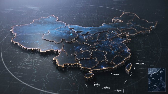 高端黑中国区位辐射地图