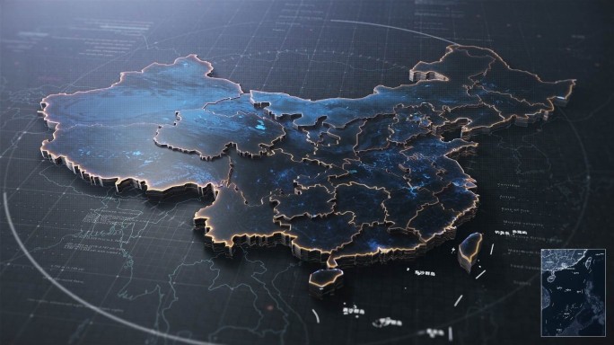 高端黑中国区位辐射地图