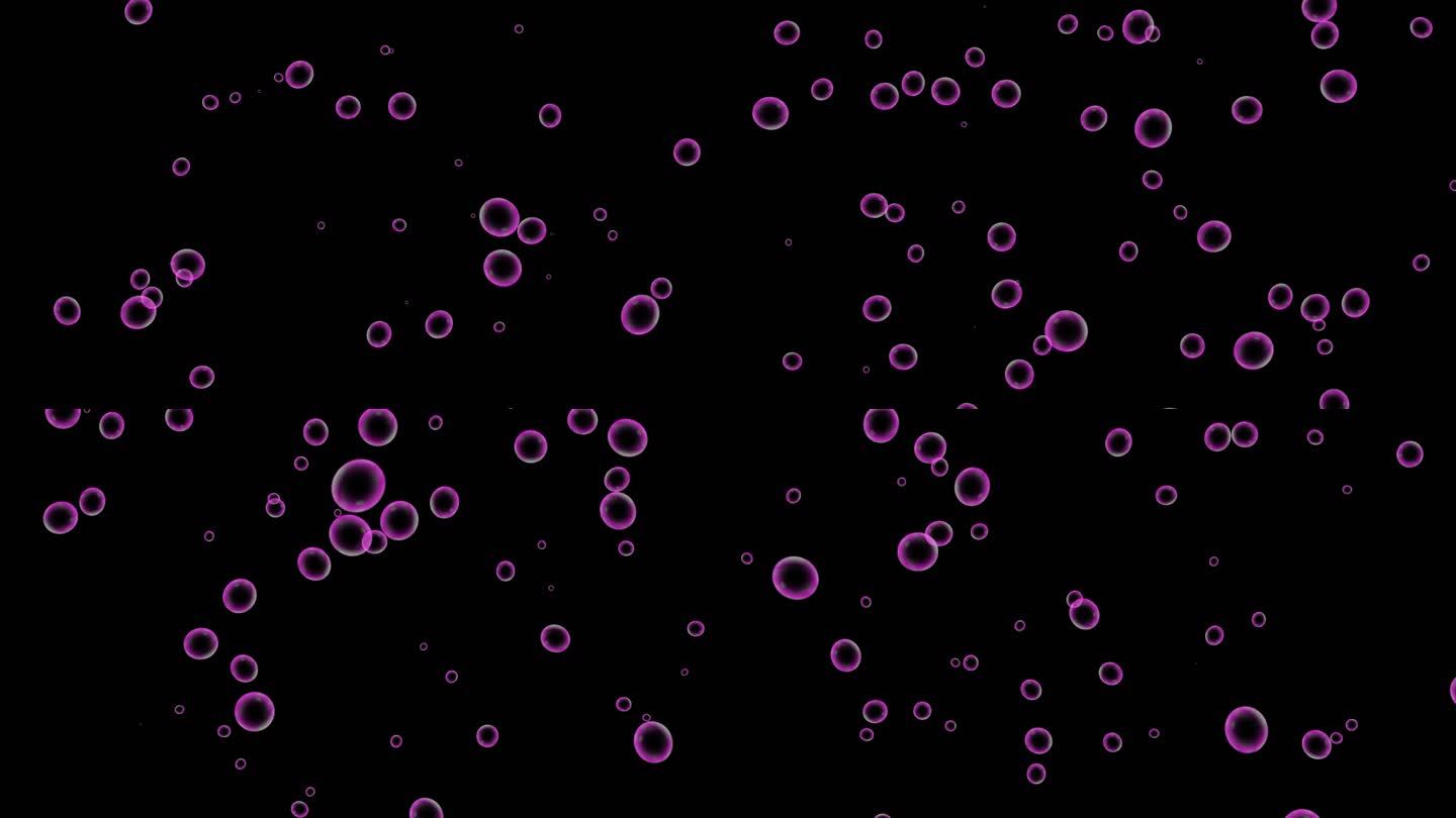 气泡 粉色气泡上升泡泡 4K透明气泡