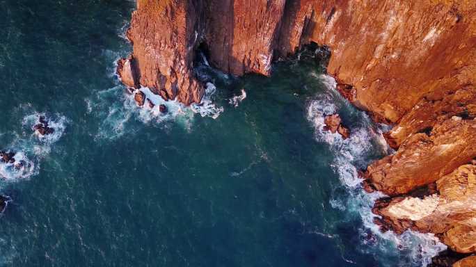 俄勒冈州北部海岸壮观悬崖的4K航拍