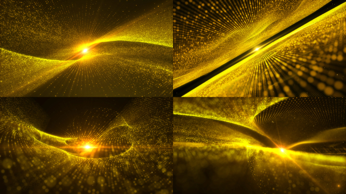 金色粒子空间AE工程模板