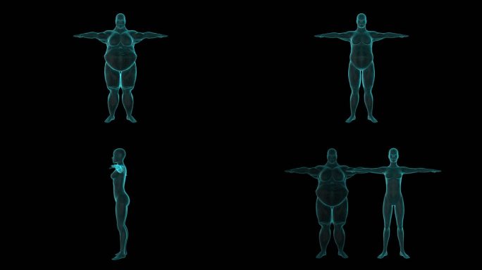 减肥前后对比减脂广告肥胖瘦身视频素材下载