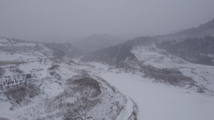 平凡的世界陕北雪景梯田雪景2