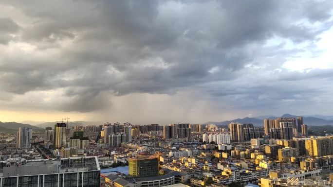 广西桂林暴雨积雨云气象摄影延时