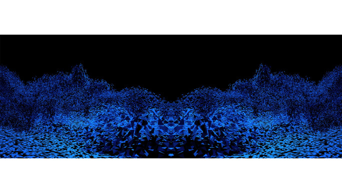 【宽屏时尚背景】粒子光影镜像蓝色碎片虚拟