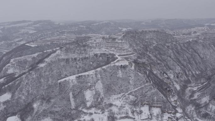 平凡的世界陕北雪景梯田雪景