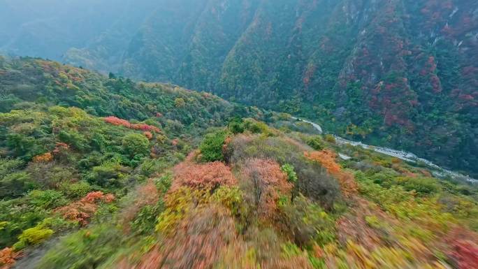 西安秦岭翠华山穿越机航拍