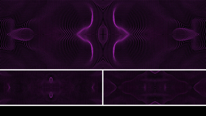 【宽屏时尚背景】粉紫炫酷矩阵对称立体花纹