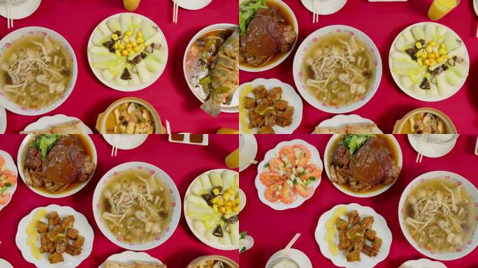 中国新年菜肴中国新年菜肴餐桌