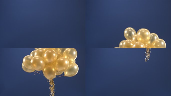 视频中出现了一个装饰元素——金色气球，作为Chroma Key上情人节、生日、圣诞节或新年的礼物。