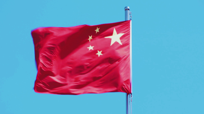 【4K】国旗飘扬庄严党徽国徽国旗