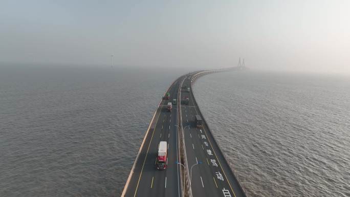 4K原素材-航拍上海东海大桥